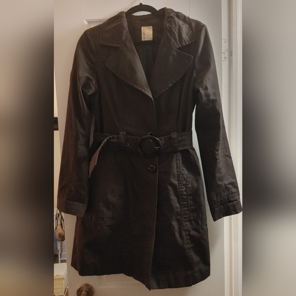 Smart Set Black Trench Coat - Picture 1 of 1